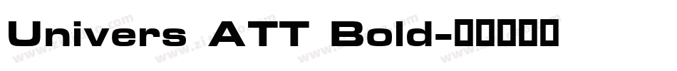 Univers ATT Bold字体转换